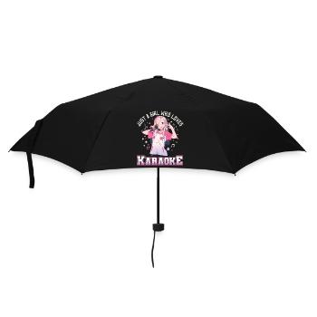Juste une fille qui aime le karaoké - Parapluie standard - noir - Devant