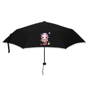 Axolotls in space aquarium pet axolotls - Umbrella (small) - black - Front
