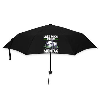 Pandabär Lass Mich Ich Habe Montag - Regenschirm (klein) - Schwarz - Vorne