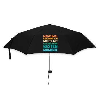 Retro Manchmal Bekomme Ich Nichts Mit - Regenschirm (klein) - Schwarz - Vorne