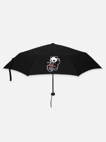 Panda Fahrrad Fahrrad Panda - Regenschirm (klein) - Schwarz