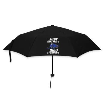 Just One More Sled I Promise - Regenschirm (klein) - Schwarz - Vorne