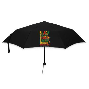 Black History Month Black History - Regenschirm (klein) - Schwarz - Vorne