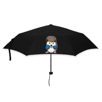 Igel Boxer Boxhandschuhe Boxen - Regenschirm (klein) - Schwarz - Vorne