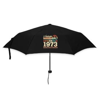 Vintage 1973 Geburtstagsgeschenk - Regenschirm (klein) - Schwarz - Vorne