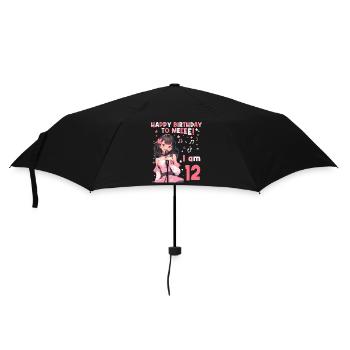 Anime Mandga K-Pop KPop Fille 12e anniversaire - Parapluie standard - noir - Devant
