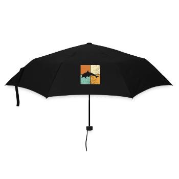 Delfin - Regenschirm (klein) - Schwarz - Vorne