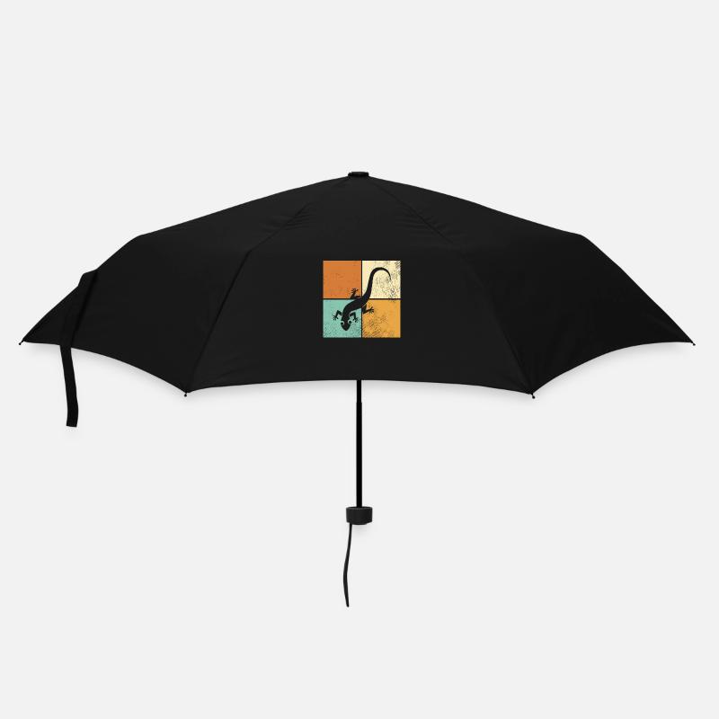 Eidechse - Regenschirm (klein) - Schwarz
