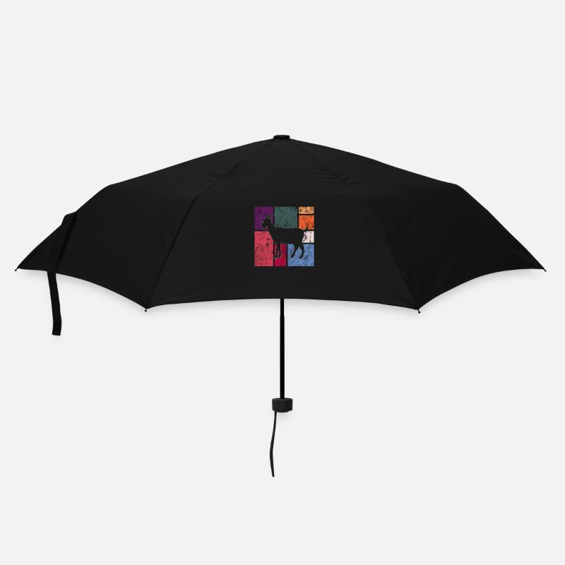 Ziege - Regenschirm (klein) - Schwarz