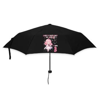 Anime Mandga K-Pop KPop Girl 3ème anniversaire - Parapluie standard - noir - Devant