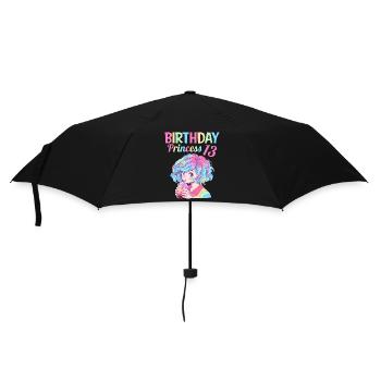 Anime Mandga Boba Bubble Tea 13. Geburtstag - Regenschirm (klein) - Schwarz - Vorne