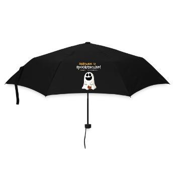 Cute ghost celebrates Happy Halloween - Umbrella (small) - black - Front