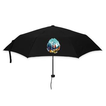 Zermatt, Matterhorn, Matterhorn mountain, hiker - Umbrella (small) - black - Front