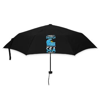 Ozean Meer Strandurlaub Souvenir Meeresbrise - Regenschirm (klein) - Schwarz - Vorne