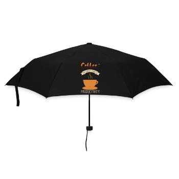 Café Caféine Parfum de café du matin - Parapluie standard - noir - Devant