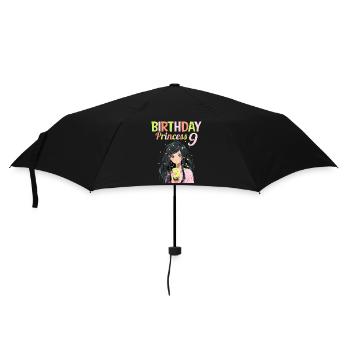 Anime Mandga Boba Bubble Tea 9th Birthday - Umbrella (small) - black - Front