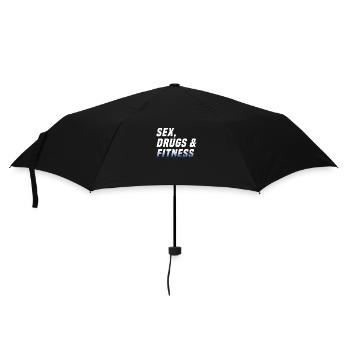 Sex drugs and fitness - Umbrella (small) - black - Front