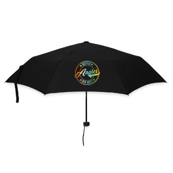 Angel Fischen Angeln Angler - Regenschirm (klein) - Schwarz - Vorne