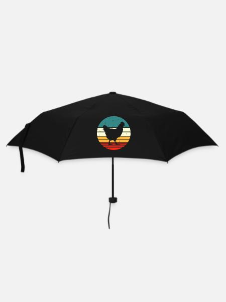 Hühner Huhn - Regenschirm (klein) - Schwarz