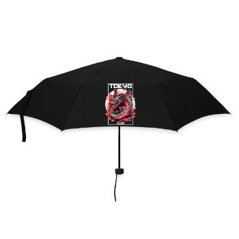 Tokyo Asia 80s Japanese Retro Dragon Dragon - Umbrella (small) - black - Front