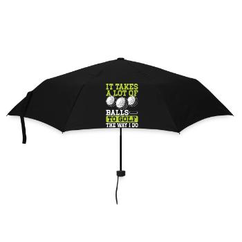 Golf Golfer - Regenschirm (klein) - Schwarz - Vorne