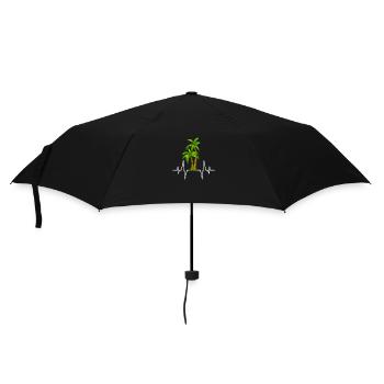 Battement de cœur de paume - Parapluie standard - noir - Devant