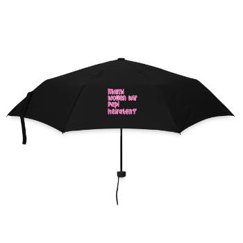 Mama Papa Heiraten Spruch - Regenschirm (klein) - Schwarz - Vorne