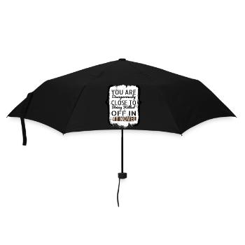 gift idea funny sayings happy birthday humor - Regenschirm (klein) - Schwarz - Vorne