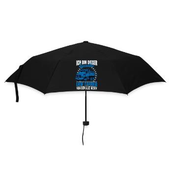 Ich bin dieser legendäre LKW Fahrer Trucker - Regenschirm (klein) - Schwarz - Vorne