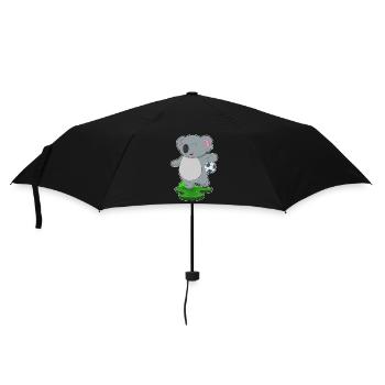 Koala Handball Player Handball - Umbrella (small) - black - Front