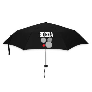 Bocciaspieler Bekleidung mit Boccia Kugeln Boccia - Regenschirm (klein) - Schwarz - Vorne