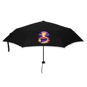 Boot - Regenschirm (klein) - Schwarz - Vorne