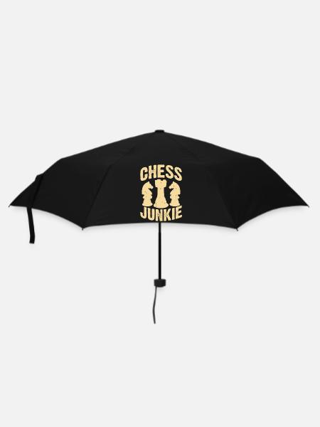 Schach - Regenschirm (klein) - Schwarz