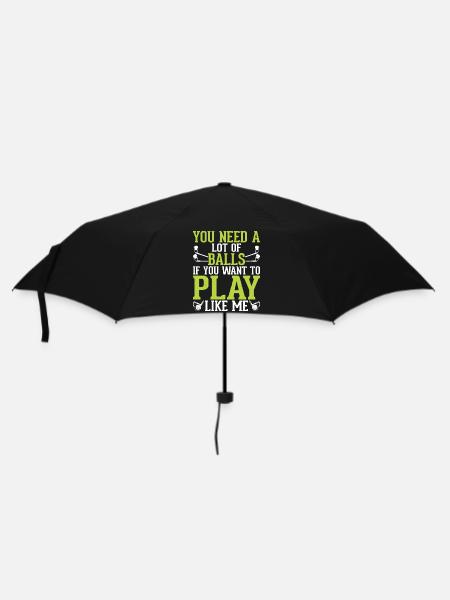 Golf Golfer - Regenschirm (klein) - Schwarz