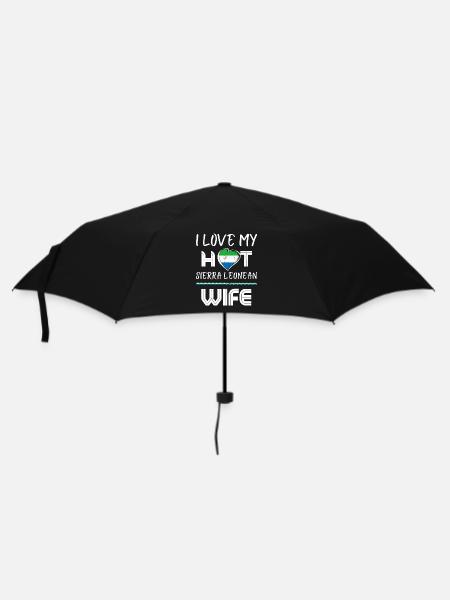 Funny I Love My Hot Sierra Leonean Wife Husband - Umbrella (small) - black