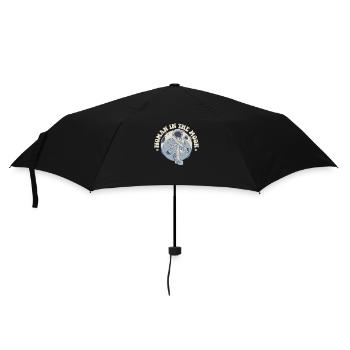 Woman In The Moon Cosmonaut Spaceship Taikonaut - Umbrella (small) - black - Front