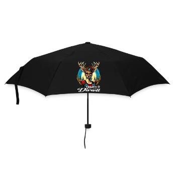 Tracht & Trachten Hirsch Ersatz Dirndl - Regenschirm (klein) - Schwarz - Vorne