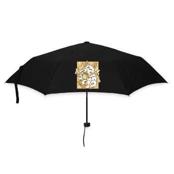 Kitsune Japan Anime Kawaii Banana Milk - Umbrella (small) - black - Front
