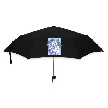 Kitsune Japan Anime Kawaii Blaubeere - Regenschirm (klein) - Schwarz - Vorne