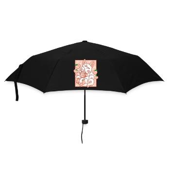 Kitsune Japon Anime Kawaii Peach Milk - Parapluie standard - noir - Devant