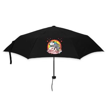 Cute possum and blob fish rainbow - Umbrella (small) - black - Front