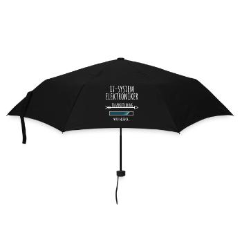 IT-Systemelektroniker Ausbildung Beruf Geschenk - Regenschirm (klein) - Schwarz - Vorne
