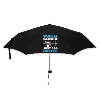 Medizinischer Codierer Einfach Kaffee hinzufügen - Regenschirm (klein) - Schwarz - Vorne