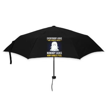 Everybody Asks Are Ghosts Real? Ghost Hunting - Umbrella (small) - black - Front