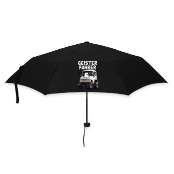 Geister Fahrer ein lustiger Halloween Spruch - Regenschirm (klein) - Schwarz - Vorne