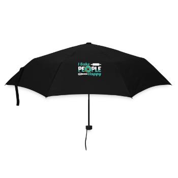 I Bake People Happy Pastry Chef Hobby Baker Bakery - Umbrella (small) - black - Front