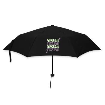 Speech Therapy Speech Language Pathology SLP - Umbrella (small) - black - Front