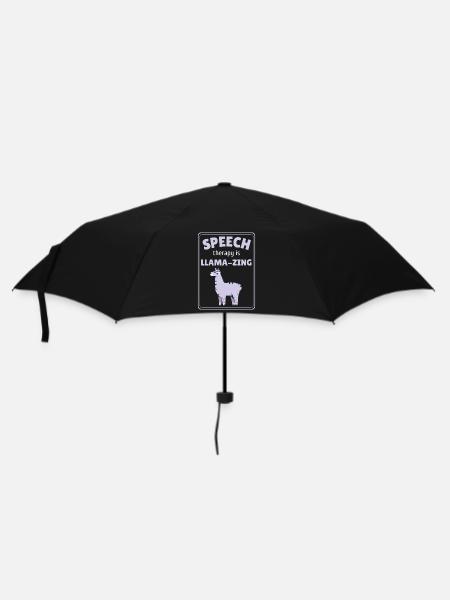 Logopädie ist Llamazing SLP - Regenschirm (klein) - Schwarz