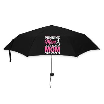 Joggen Laufen Marathon Mama - Regenschirm (klein) - Schwarz - Vorne