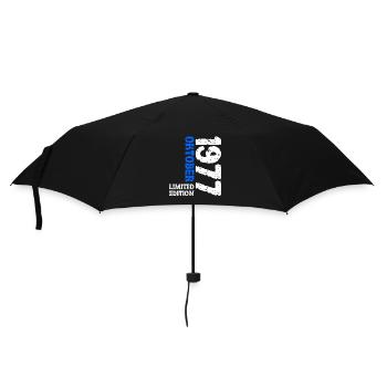 1977 Oktober Limited Edition 46. Geburtstag Deko - Regenschirm (klein) - Schwarz - Vorne